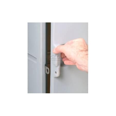 Remcon Plastics Remco Plastics 4-Tier 4 Door Box Plastic Locker, 15"W x 15"D x 29"H, Gray, Assembled 15101518001027